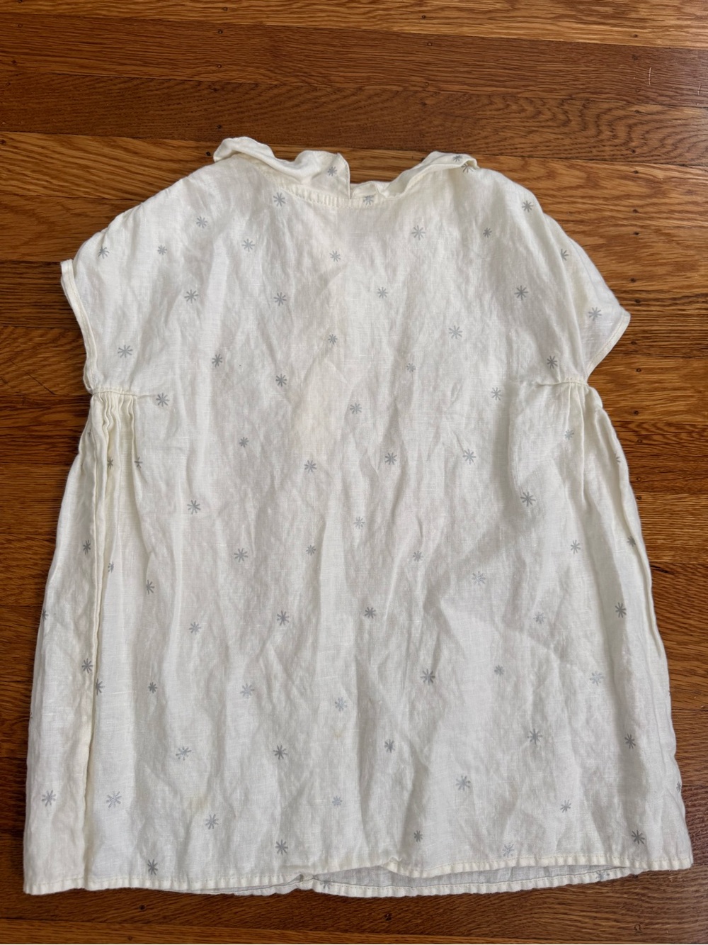 Mabo-White Star-Print Cotton dress 4/5